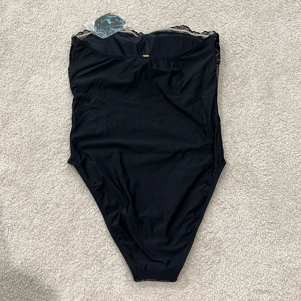 NEW PQ Eclipse Strapless One Piece Lace Swimsuit Size Small - Picture 6 of 10